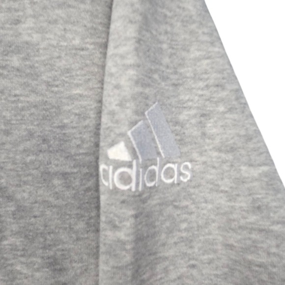 Adidas Hoodie Womens Small Gray Fleece Pullover Sweatshirt Athletic Casual NWT - Picture 4 of 9